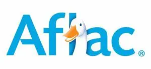 A duck is in the middle of the word aflac.