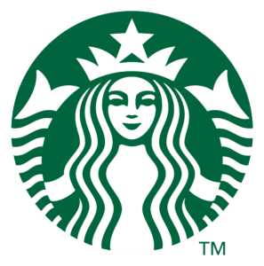 A starbucks logo with a woman 's face in the center.